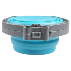Loving Pets Travel Double Diner Dog Bowl Blue Medium