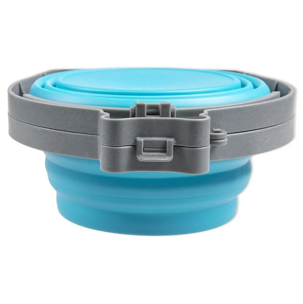 Loving Pets Travel Double Diner Dog Bowl Blue Medium