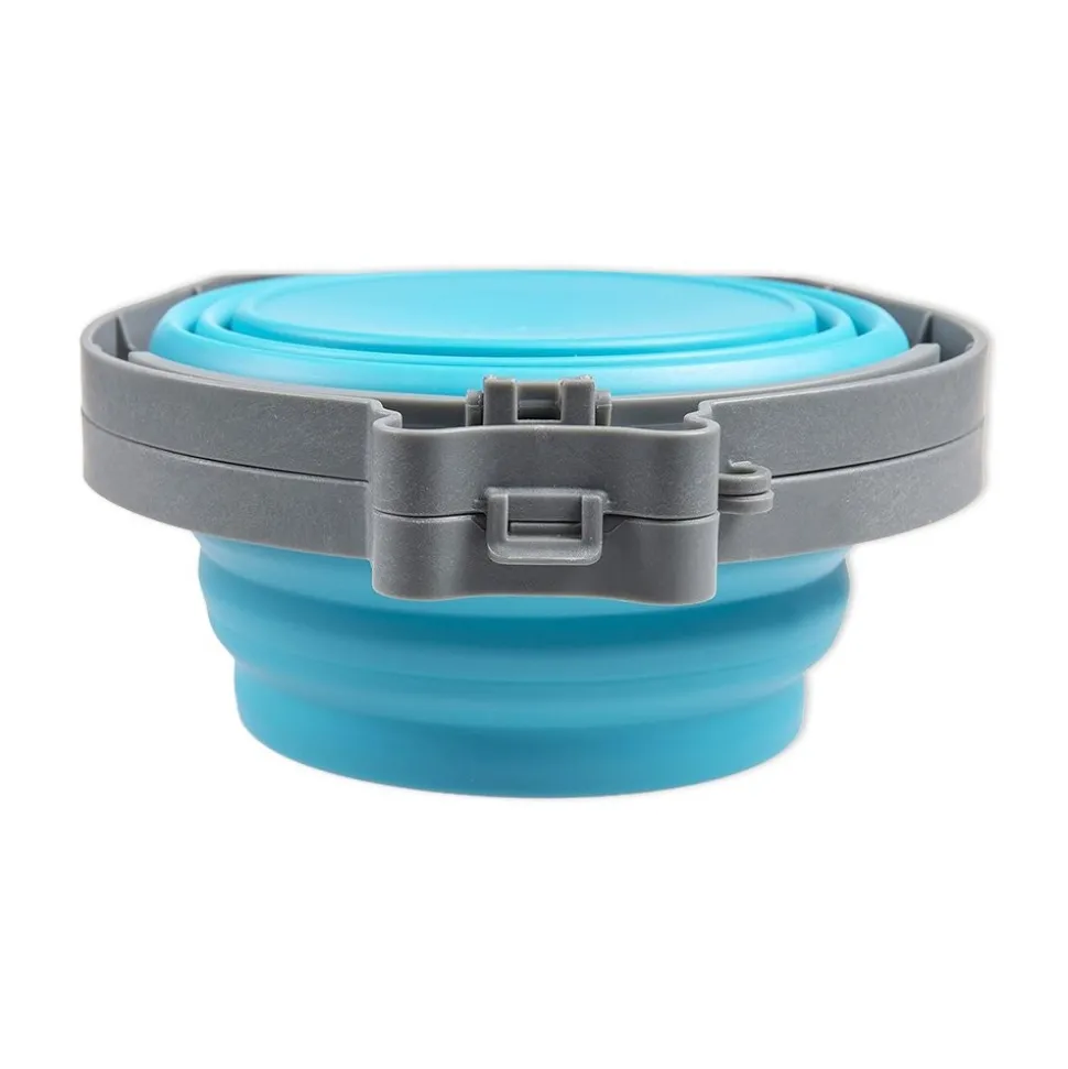 Loving Pets Travel Double Diner Dog Bowl Blue Small