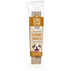 Loving Pets Yummy Bones Peanut Butter Flavor Filled Dog Treat 2.8-oz
