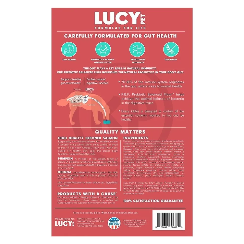 Lucy Pet Products Formula for Life L.I.D. Dry Dog Food Salmon Pumpkin & Quinoa 4.5-lb