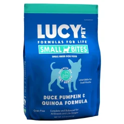 Lucy Pet Products Grain-Free Small Bites Small Breed Dry Dog Food Duck, Pumpkin & Quinoa 4.5-lb