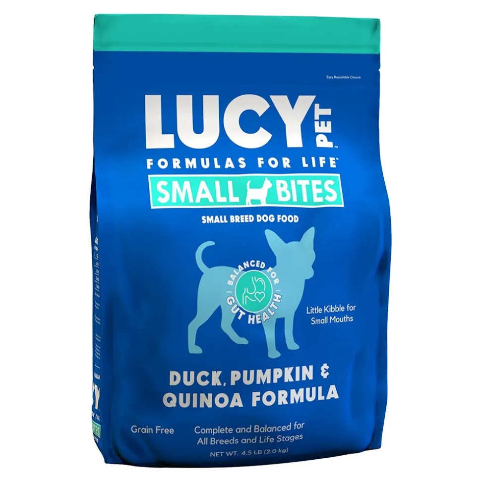 Lucy Pet Products Grain-Free Small Bites Small Breed Dry Dog Food Duck, Pumpkin & Quinoa 4.5-lb