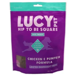 Lucy Pet Products Hip to Be Square Limited Ingredient Dog Treats Chicken & Pumpkin 6-oz