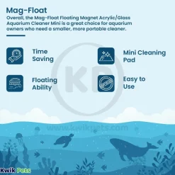 Mag-Float Floating Magnet Acrylic/Glass Aquarium Cleaner Mini