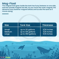 Mag-Float Floating Magnet Acrylic Aquarium Cleaner Small