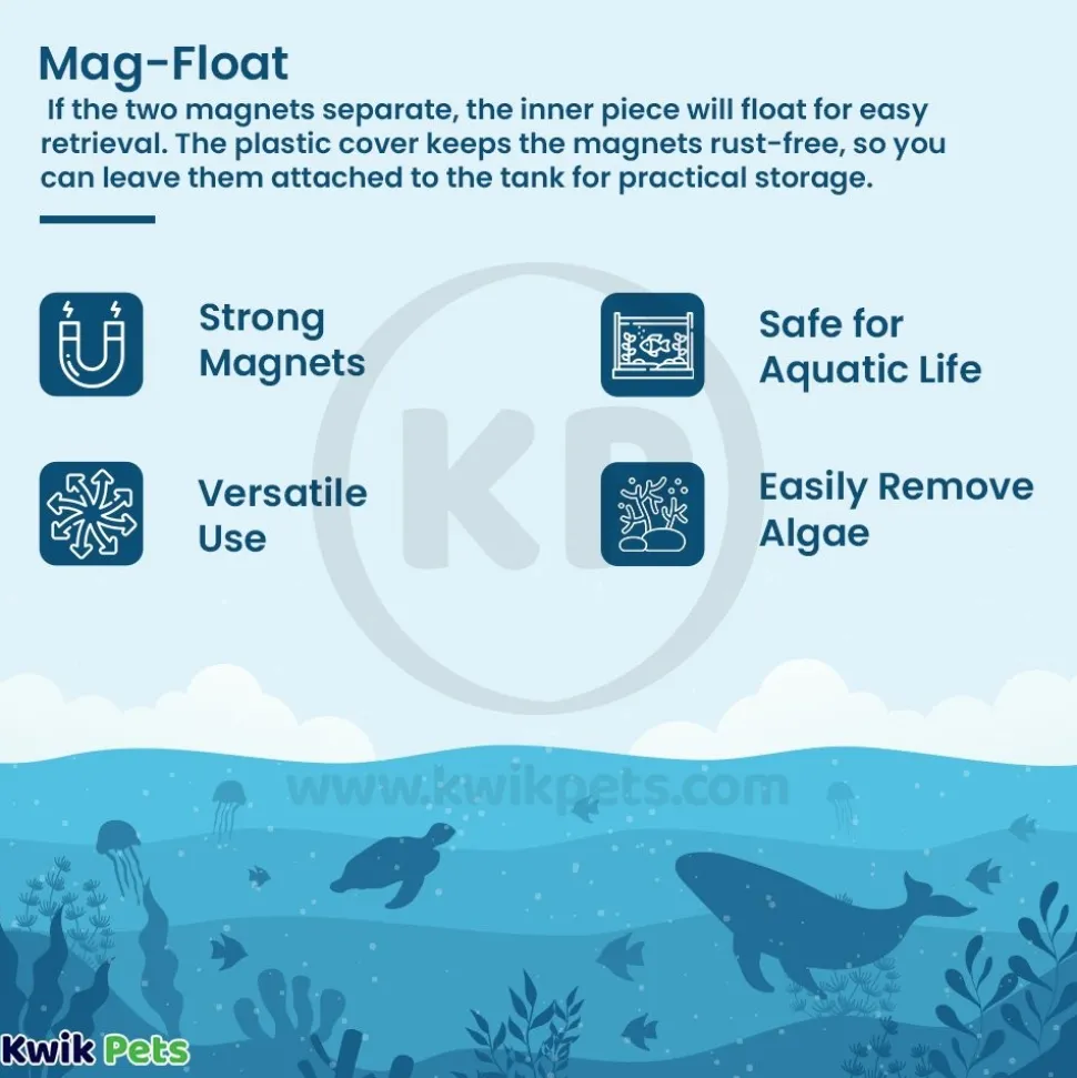 Mag-Float Floating Magnet Acrylic Aquarium Cleaner Medium