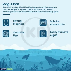 Mag-Float Floating Magnet Acrylic Aquarium Cleaner Large+