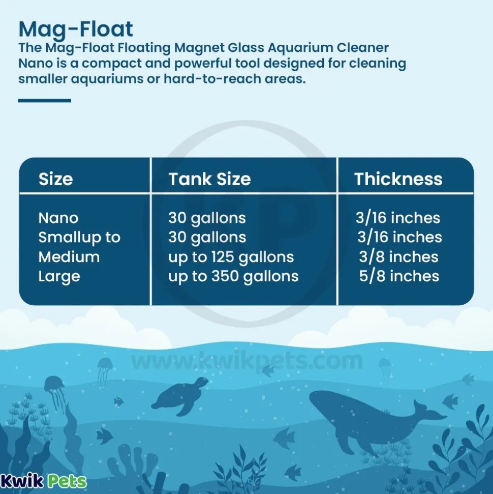 Mag-Float Floating Magnet Glass Aquarium Cleaner Nano