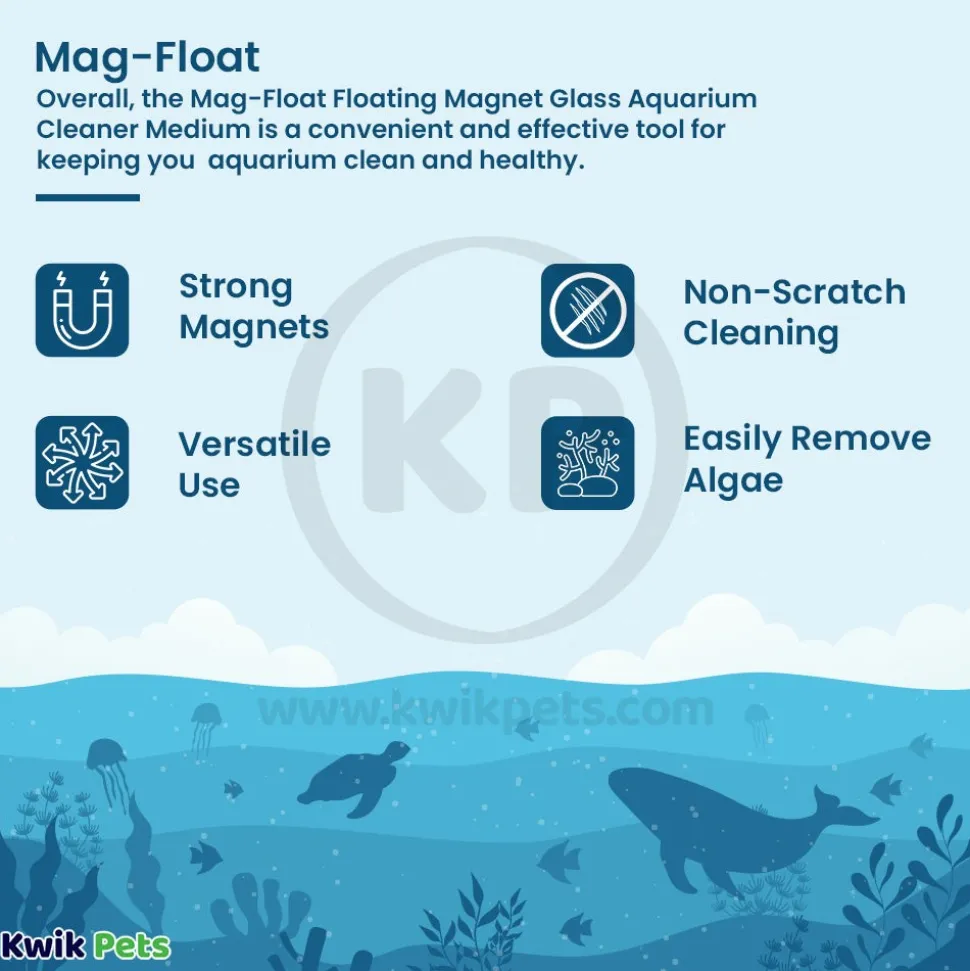 Mag-Float Floating Magnet Glass Aquarium Cleaner Medium