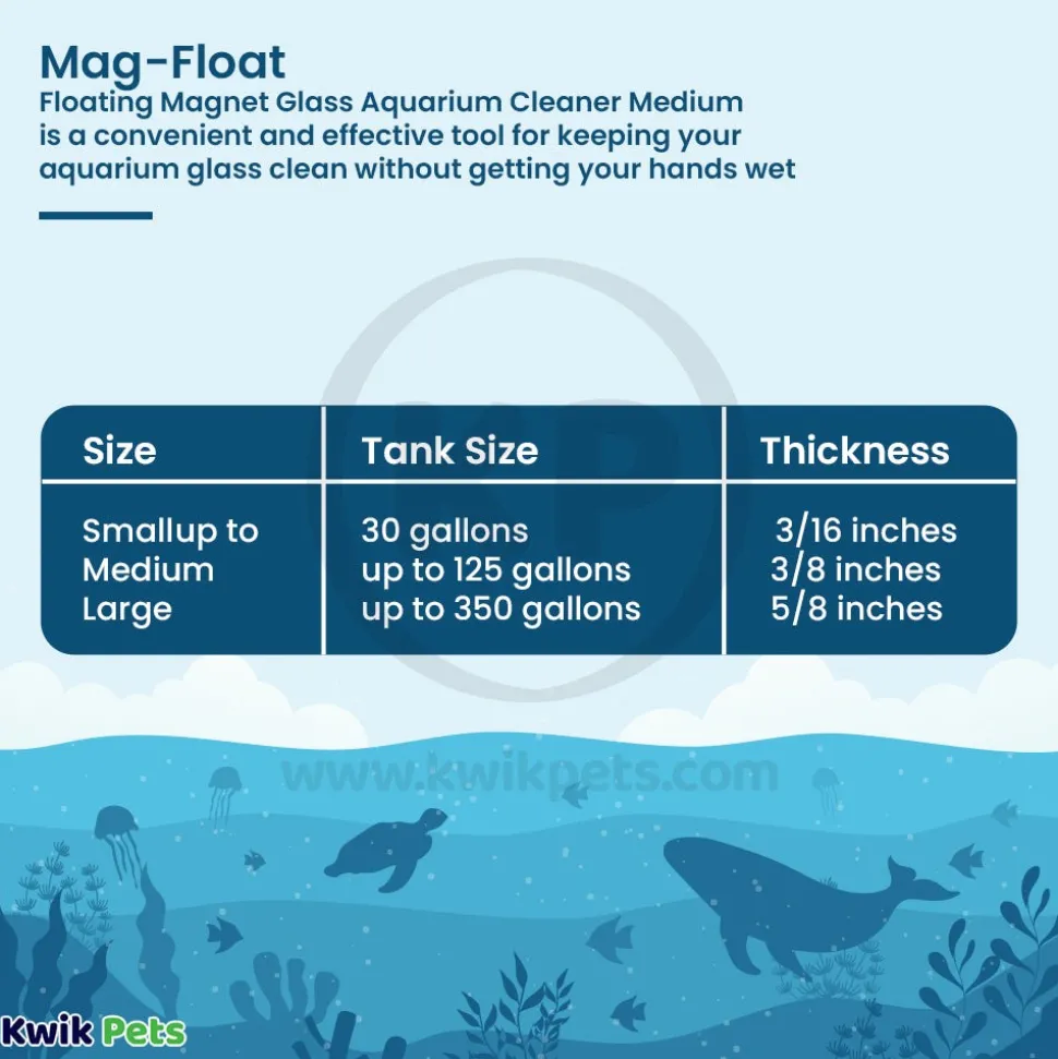Mag-Float Floating Magnet Glass Aquarium Cleaner Medium