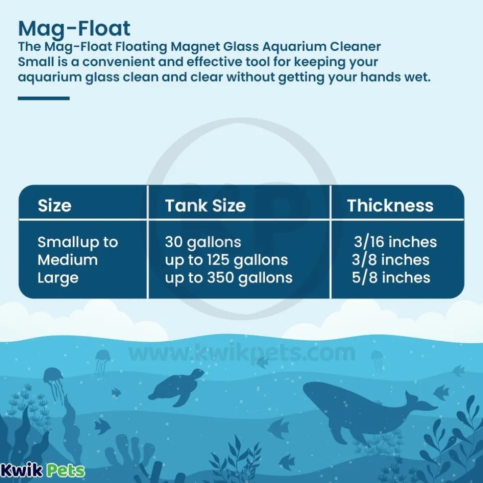 Mag-Float Floating Magnet Glass Aquarium Cleaner Small
