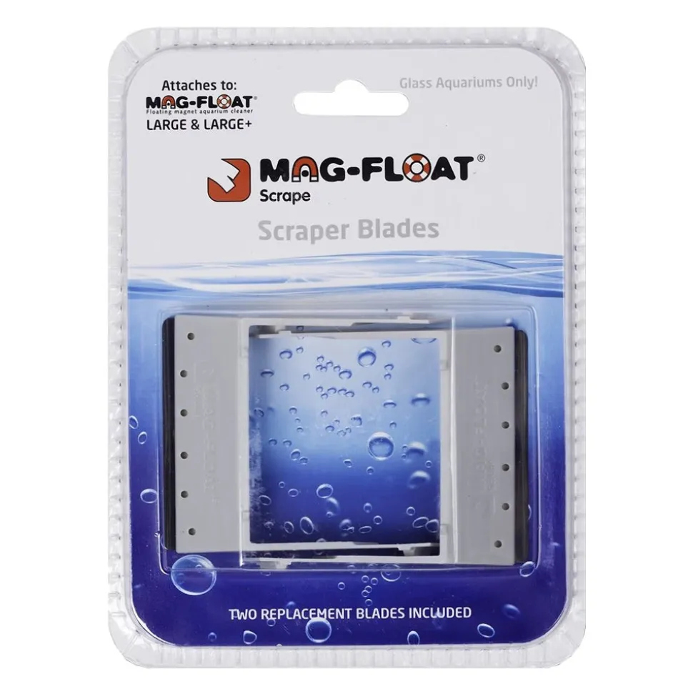 Mag-Float Replacement Scrapers for Glass Aquariums Grey/White Large & Large+ 2 Count