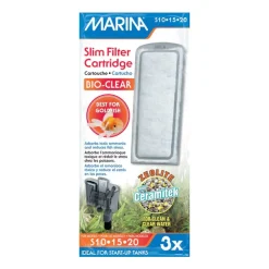 Marina Bio-Clear Zeolite Slim Filter Cartridge for Aquarium 3 Count
