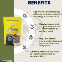 Marshall Pet Products Bandits Premium Ferret Treats Original Chicken 3-oz