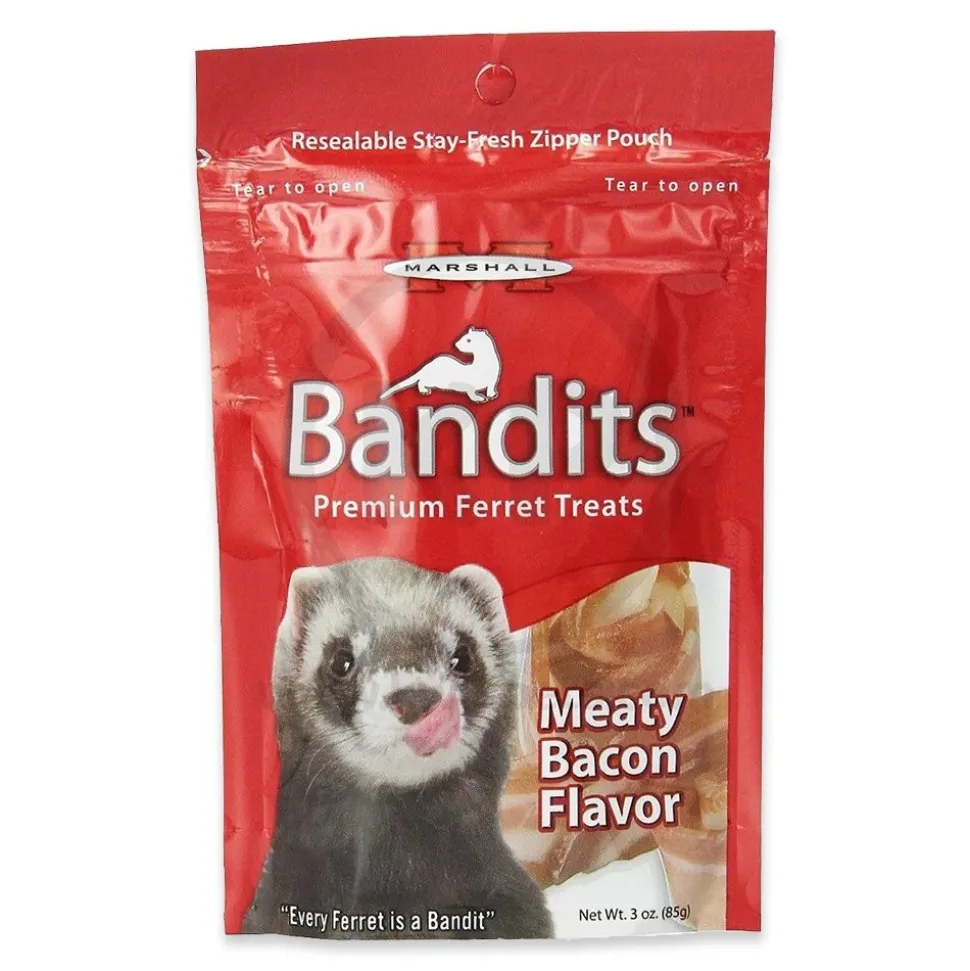 Marshall Pet Products Bandits Premium Ferret Treats Meaty Bacon 3-oz