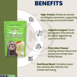 Marshall Pet Products Bandits Premium Ferret Treats Banana 3-oz