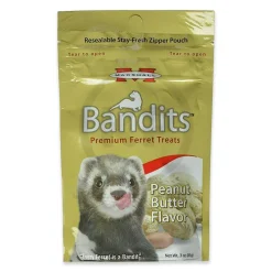 Marshall Pet Products Bandits Premium Ferret Treats Peanut Butter 3-oz
