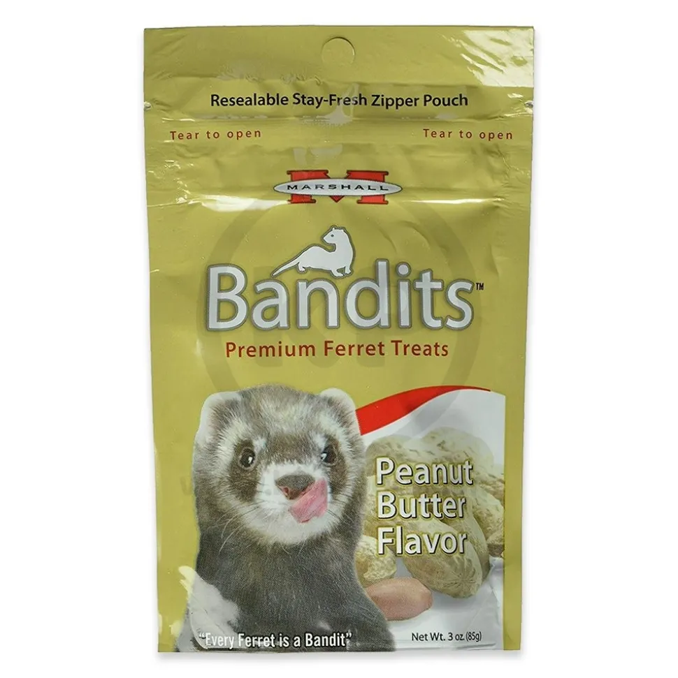 Marshall Pet Products Bandits Premium Ferret Treats Peanut Butter 3-oz