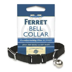 Marshall Pet Products Ferret Bell Collar Black 3/8-in