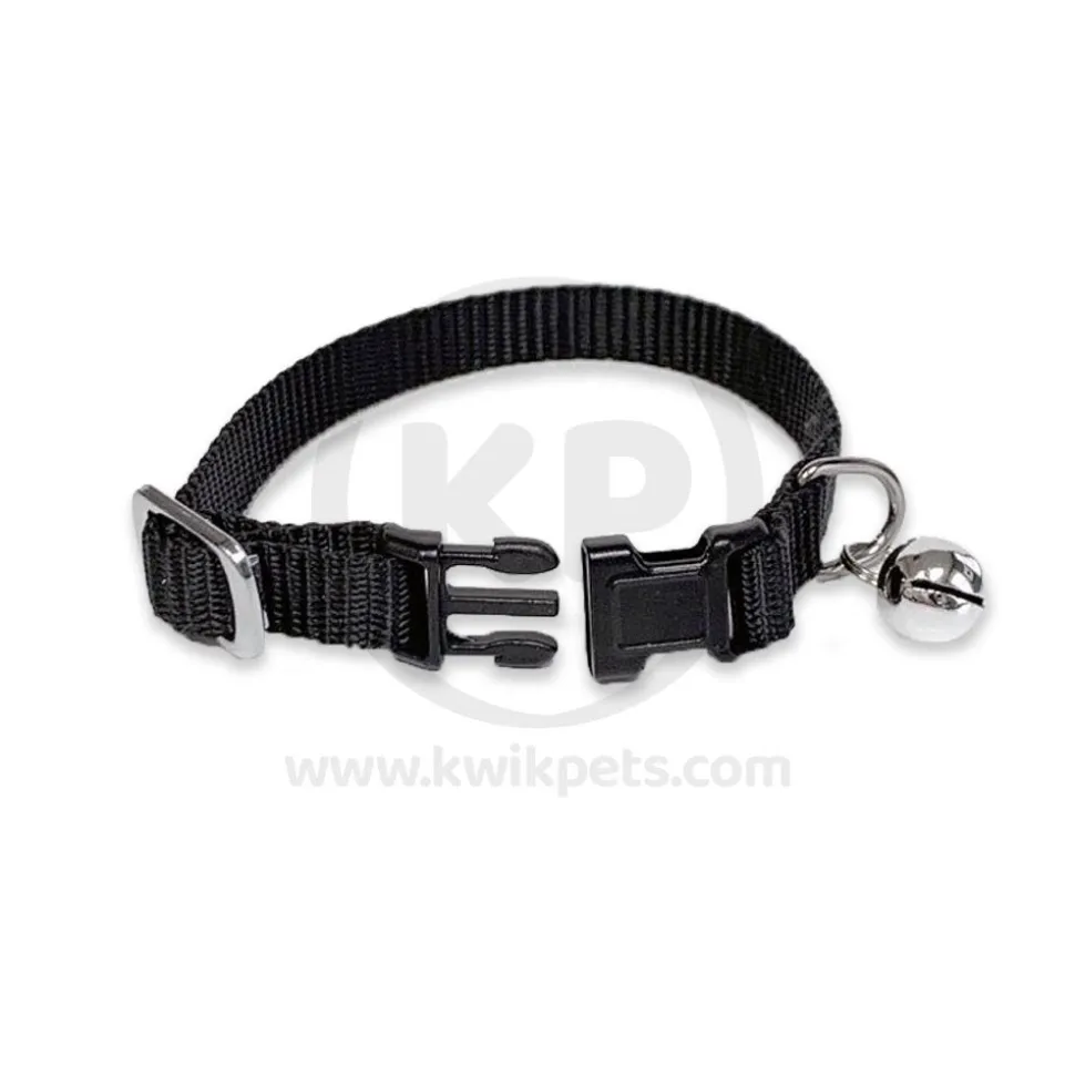 Marshall Pet Products Ferret Bell Collar Black 3/8-in