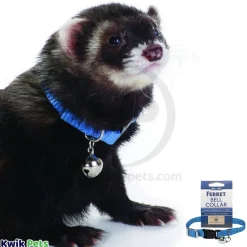 Marshall Pet Products Ferret Bell Collar Blue 3/8-in