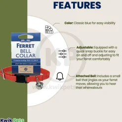 Marshall Pet Products Ferret Bell Collar Red 3/8-in