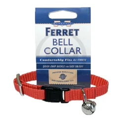 Marshall Pet Products Ferret Bell Collar Red 3/8-in