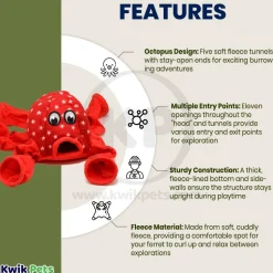 Marshall Pet Products Ferret Octo-Play Octopus Toy One Size Assorted
