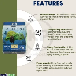 Marshall Pet Products Ferret Turtle Tunnel Toy Green One Size