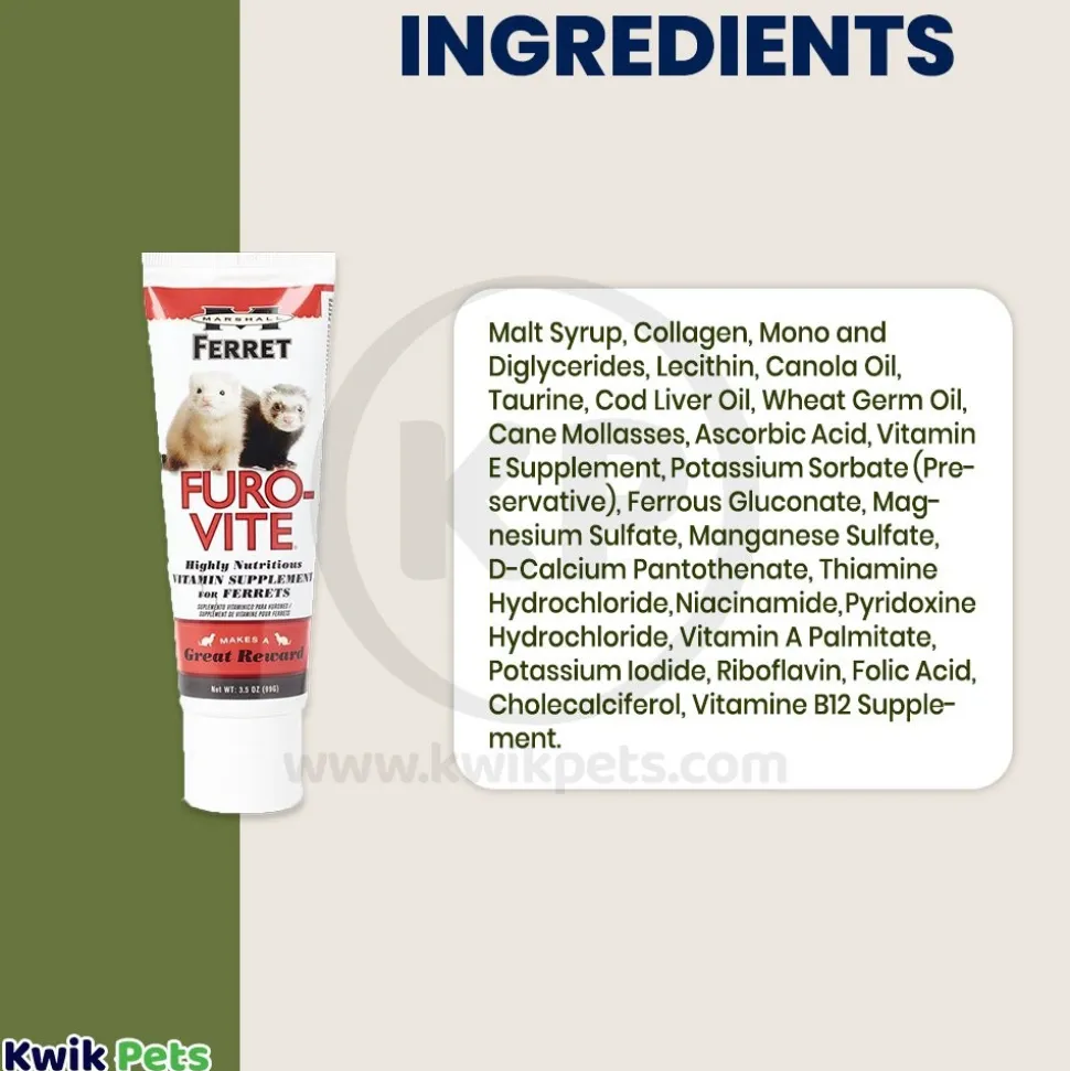Marshall Pet Products Furo-Vite Highly Nutritious Vitamin Supplement for Ferrets 3.5-oz