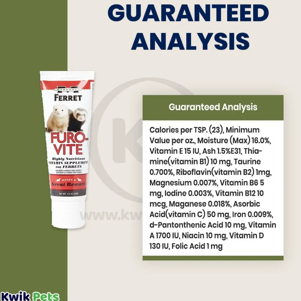 Marshall Pet Products Furo-Vite Highly Nutritious Vitamin Supplement for Ferrets 3.5-oz