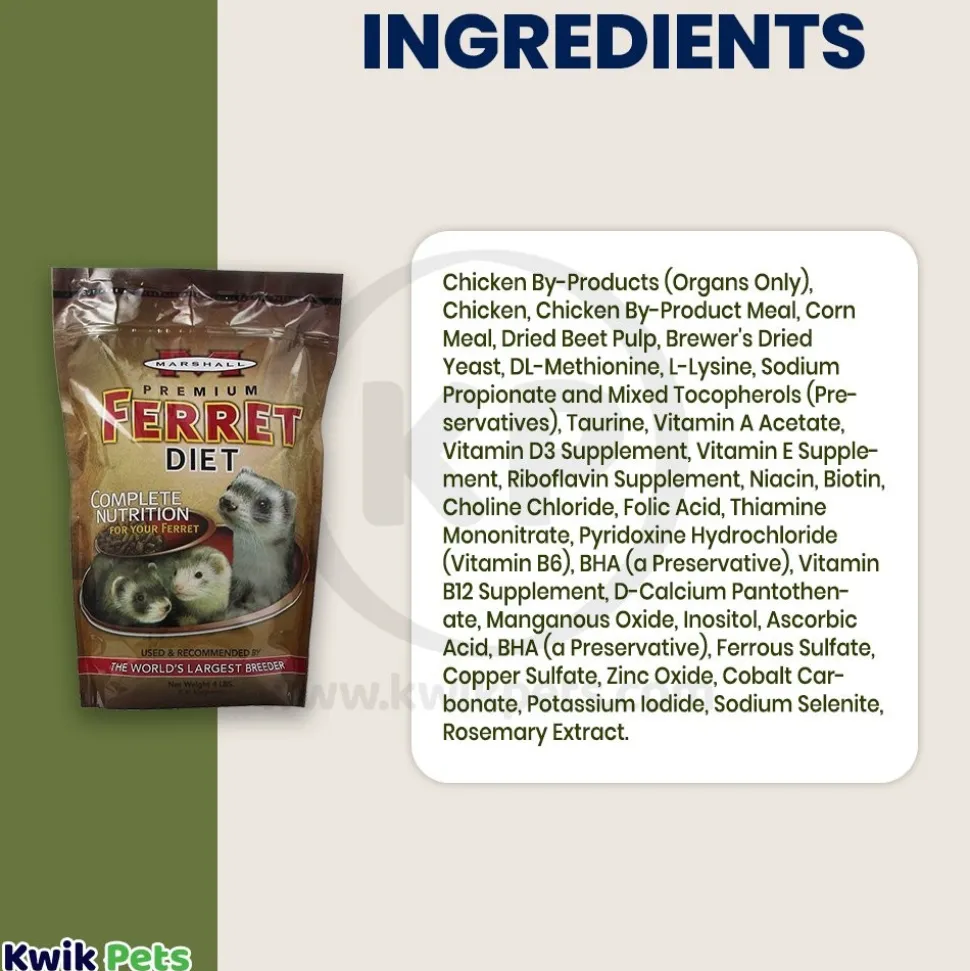 Marshall Pet Products Premium Ferret Diet Dry Food 4-lb