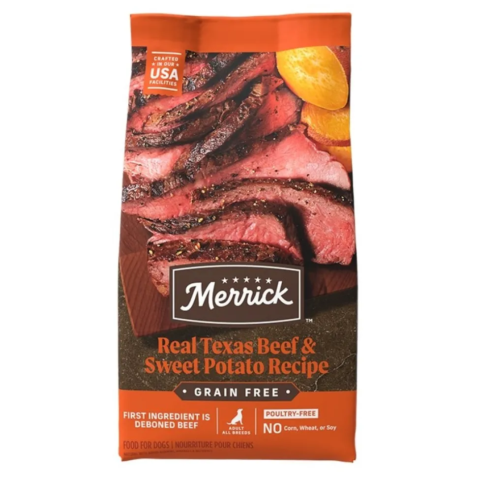 Merrick Grain-Free Adult Dry Dog Food Real Texas Beef & Sweet Potato Recipe 4-lb