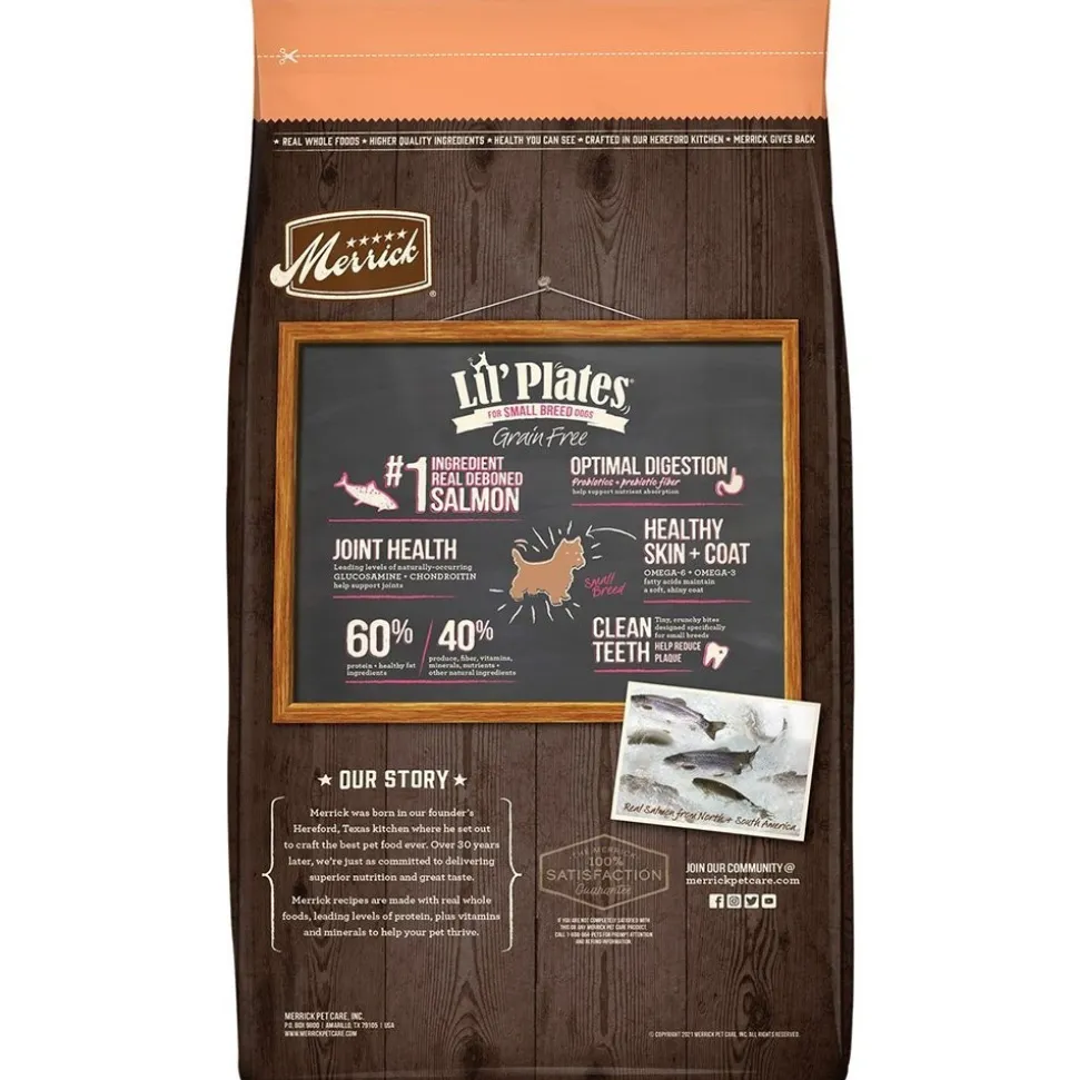 Merrick Lil' Plates Grain Free Salmon & Sweet Potato Recipe Small Breed Dry Dog Food 4-lb