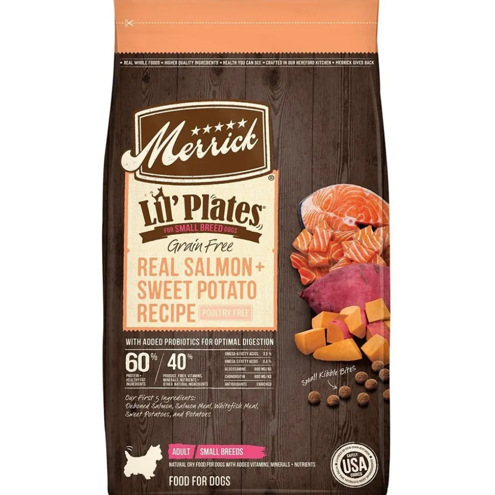 Merrick Lil' Plates Grain Free Salmon & Sweet Potato Recipe Small Breed Dry Dog Food 4-lb