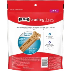 Milk-Bone Brushing Chews Dental Dog Treat Original Extra Small 5-24 lbs 48 Count 18.9-oz