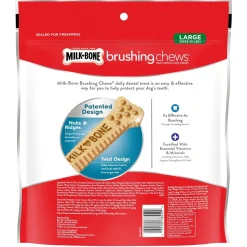 Milk-Bone Brushing Chews Dental Dog Treat Original Large 50+lbs 18 Count 24.2-oz