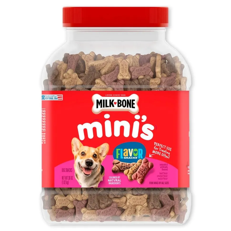 Milk-Bone Flavor Snacks Dog Treats Mini 36-oz