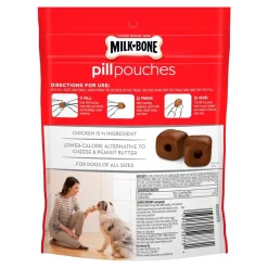 Milk-Bone Pill Pouches Hickory Smoked Bacon Dog Treats 25 Count 6-oz