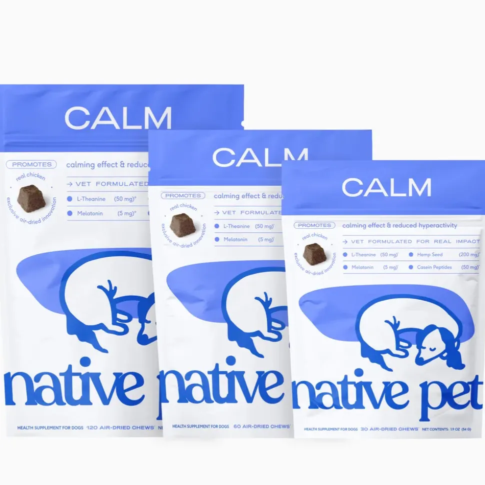 Native Pet Anxiety & Calming Chews Supplement for Dogs 30 Count