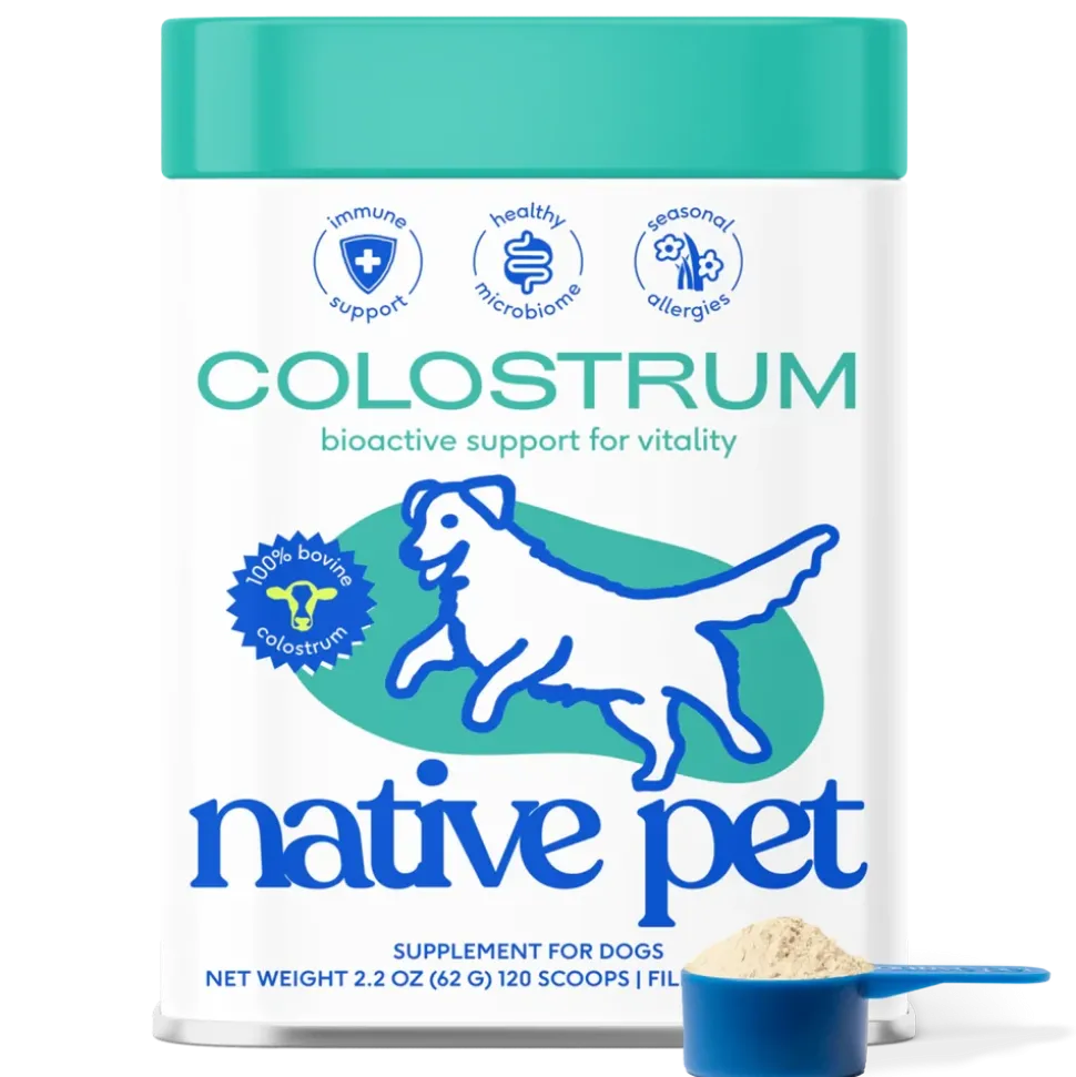 Native Pet Colostrum Immune System Powder Supplement for Dogs 2.2-oz