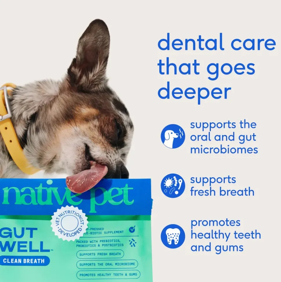 Native Pet Gutwell Clean Breath Dog Dental Care Supplement 12.7-oz
