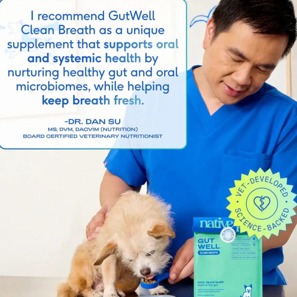 Native Pet Gutwell Clean Breath Dog Dental Care Supplement 12.7-oz