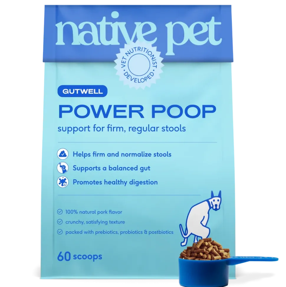 Native Pet Gutwell Power Poop Digestion Support Supplement for Dogs 12.7-oz
