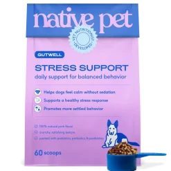 Native Pet GutWell Stress Support Anxiety Relief & Calming Supplement for Dogs 12.7-oz