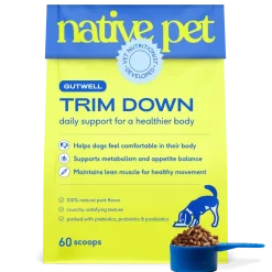 Native Pet GutWell Trim Down Weight Management & Metabolic Health Supplement for Dogs 12.7-oz