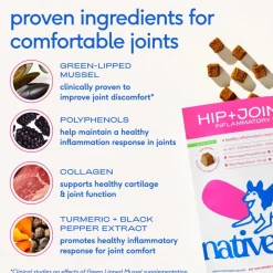 Native Pet Hip & Joint Inflammatory Care Chews Supplement for Dogs 30 Count