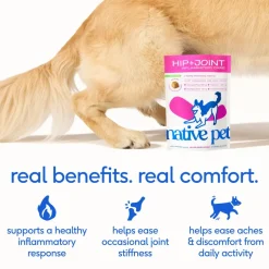 Native Pet Hip & Joint Inflammatory Care Chews Supplement for Dogs 30 Count