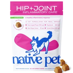 Native Pet Hip & Joint Inflammatory Care Chews Supplement for Dogs 30 Count